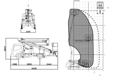 Характеристики Автогидроподъемник COMET 21 | 2 | 9 HQ на DONGFENG CA9C, фото 1