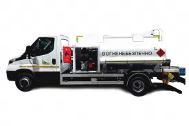 Автотопливозаправщик АТЗ-4 на базе IVECO 70С16 2 секции (АЗС спереди)