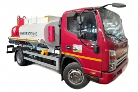 Автотопливозаправщик АТЗ-5 на базе JAC N90 2 секции (АЗС снизу)