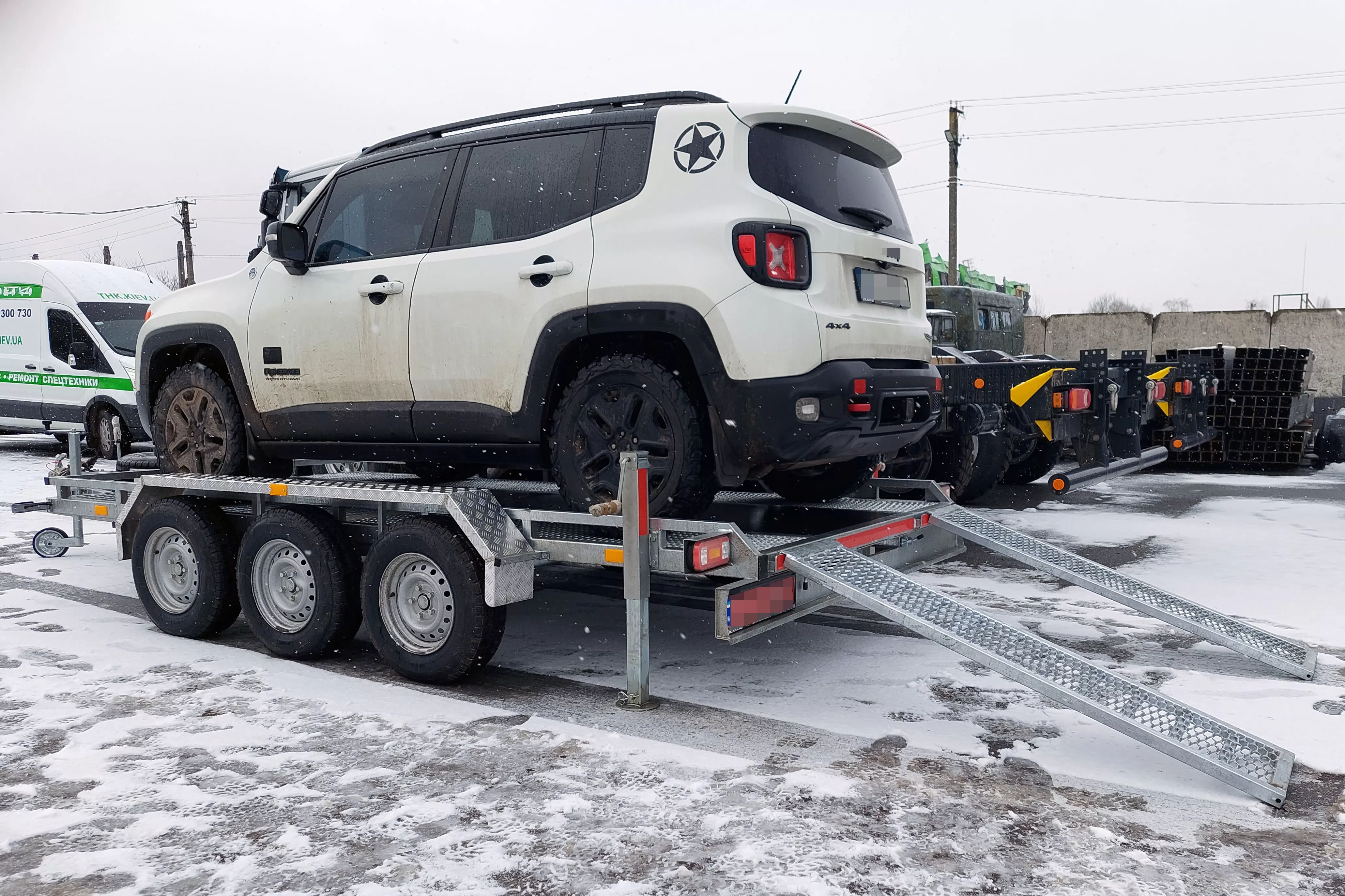 причіп для транспортування автотехніки