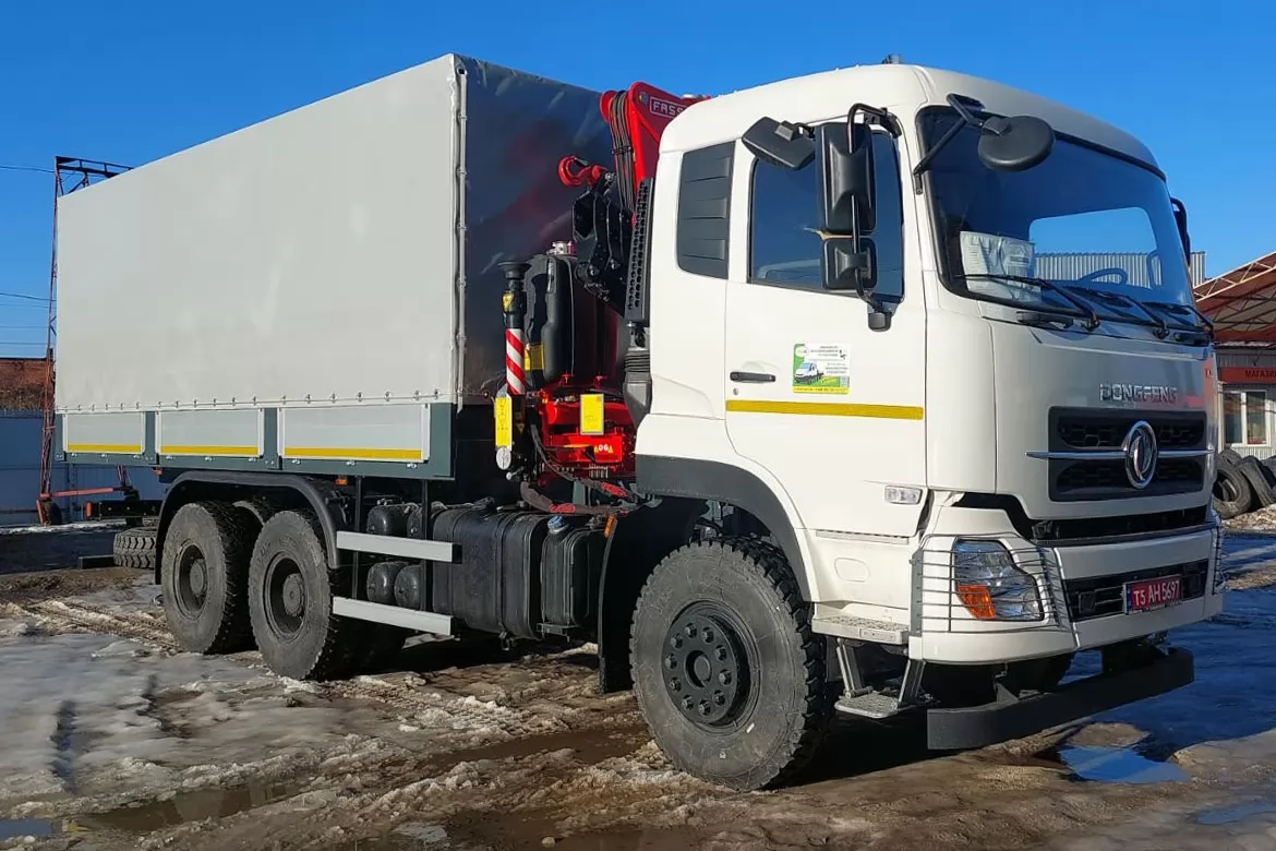 борт тент + кран маніпулятор