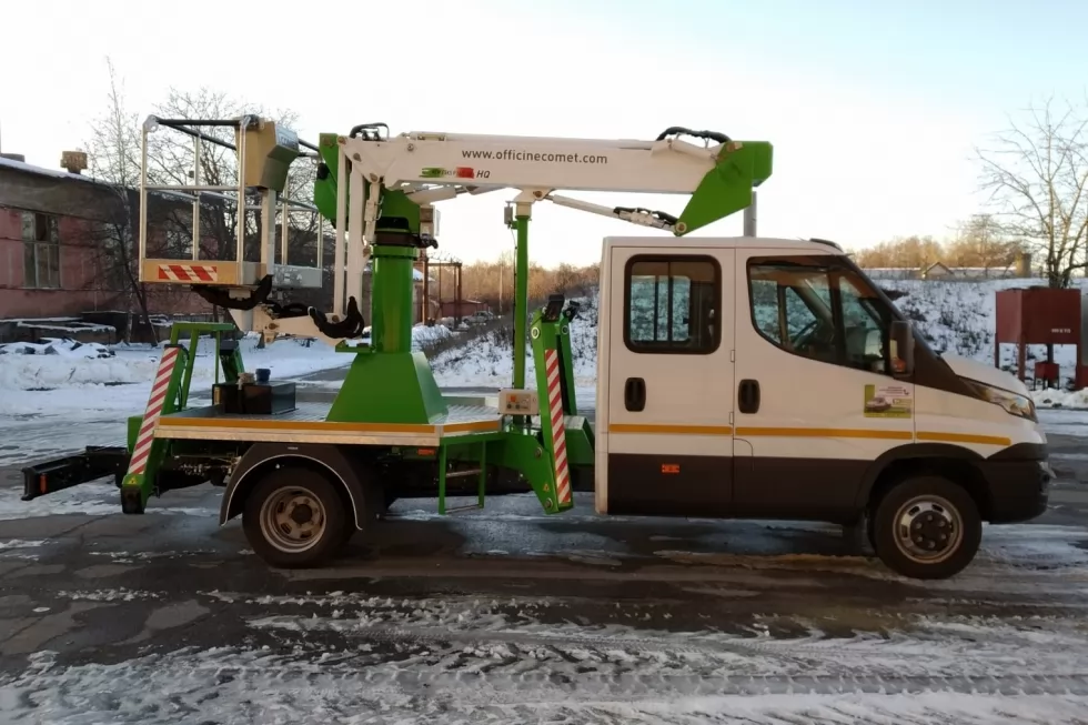 14-метровая автовышка Comet на базе IVECO с двурядной кабиной отправилась в Житомир, фото 5