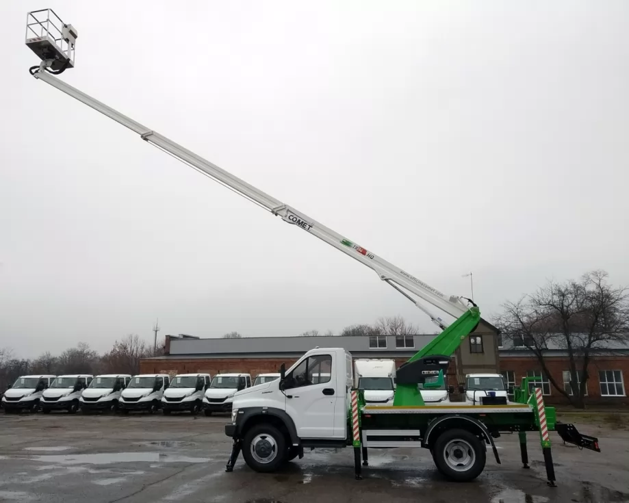 Изготовлена новая автовышка Comet 18 м на базе GAZON Next (HDC Белава), фото 8