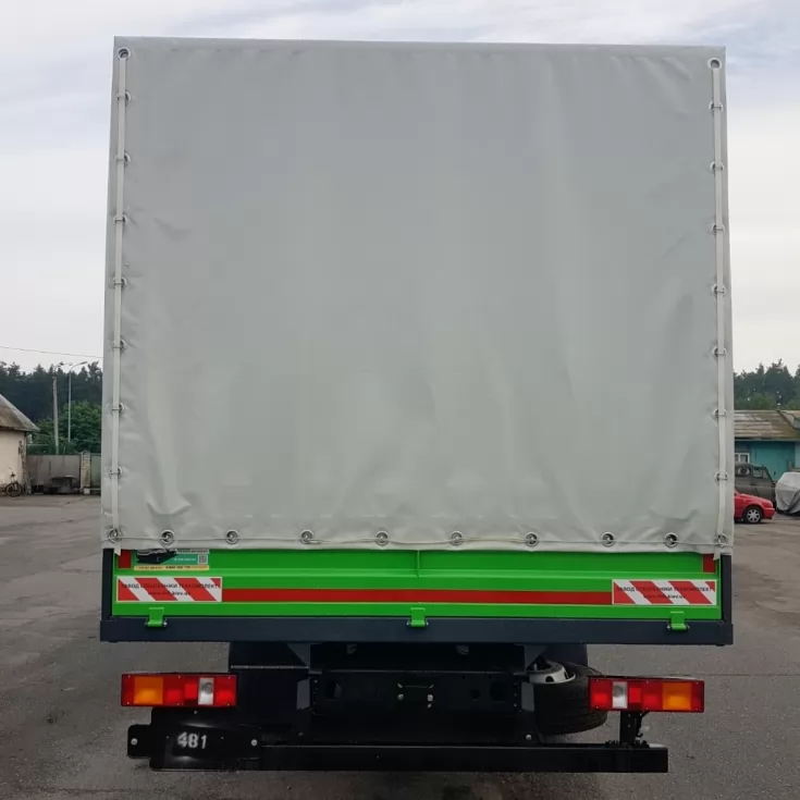 Для Закарпатьеоблэнерго изготовлены 2 бортовые платформы с тентом, фото 3