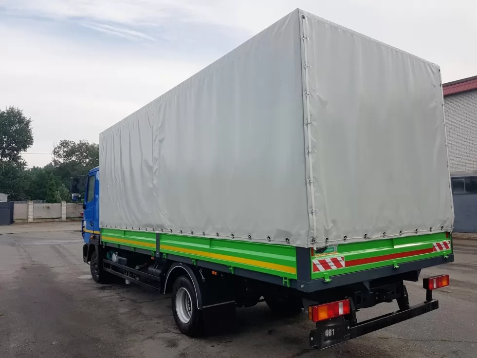 Для Закарпатьеоблэнерго изготовлены 2 бортовые платформы с тентом, фото 5