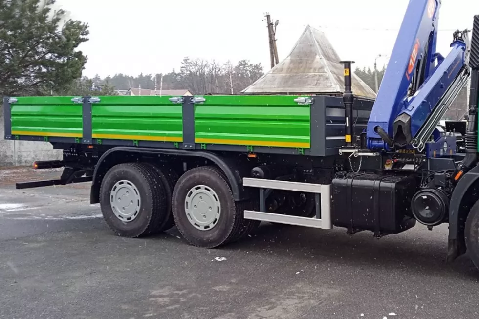 В Киевской области будет работать бортовая платформа на МАЗ-6312 с краном-манипулятором PM 12 Classic, фото 1