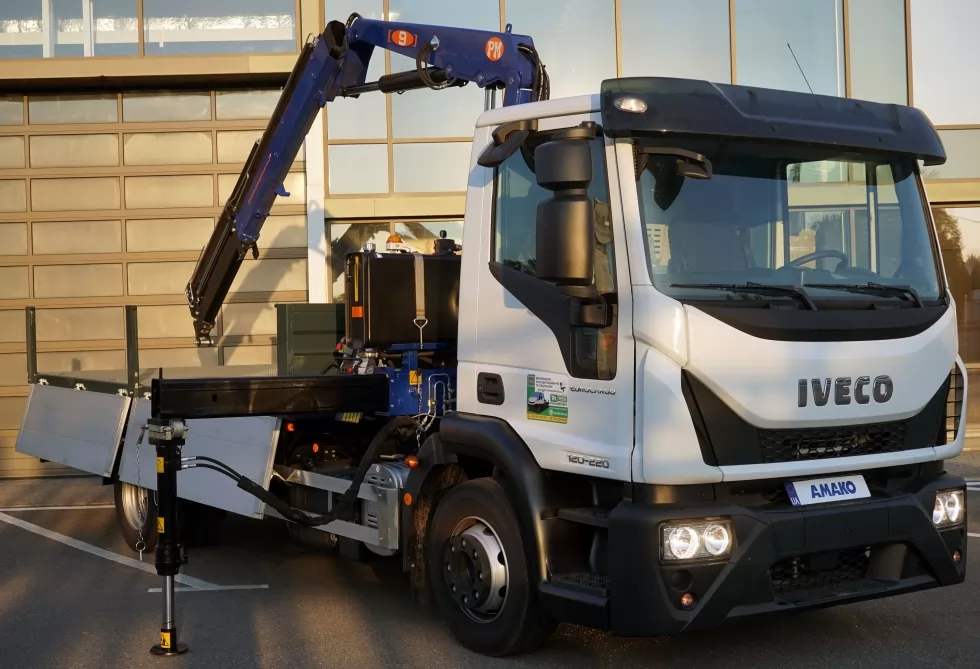  Предприятие Укрэнерго Западная Энергосистема получило бортовой автомобиль с КМУ PM 9024, фото 2