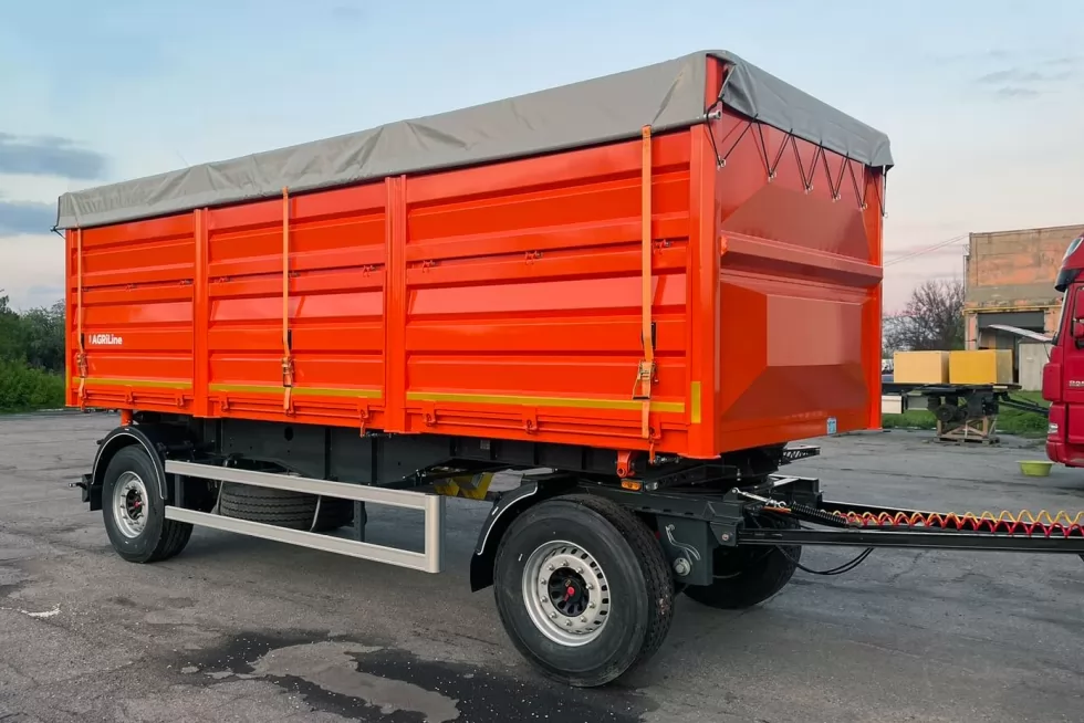 На прицеп собственного производства Техкомплект впервые установили зерновоз AGRiLine-30, фото 3