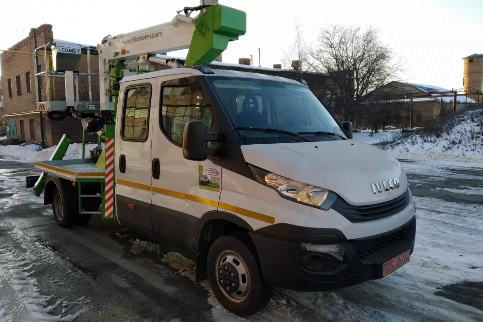 14-метровая автовышка Comet на базе IVECO с двурядной кабиной отправилась в Житомир, фото 7