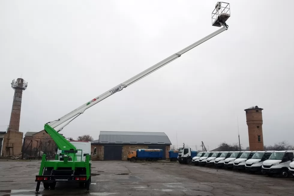 Изготовлена новая автовышка Comet 18 м на базе GAZON Next (HDC Белава), фото 11