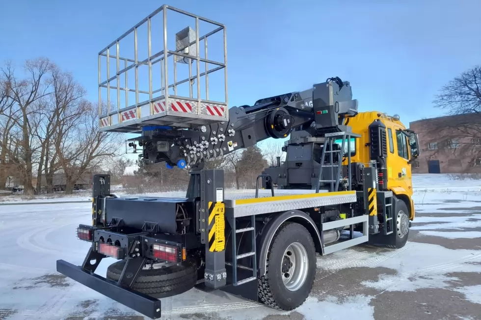 Еще одна 32-метровая автовышка DASAN поехала работать в Харьковскую область, фото 4