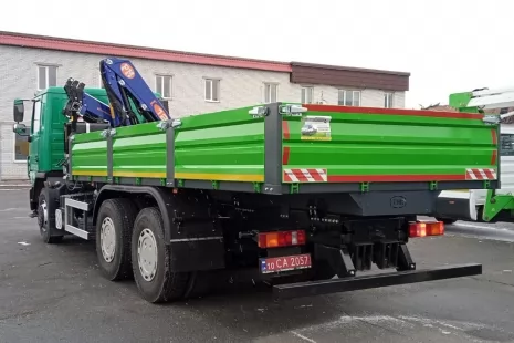 В Киевской области будет работать бортовая платформа на МАЗ-6312 с краном-манипулятором PM 12 Classic