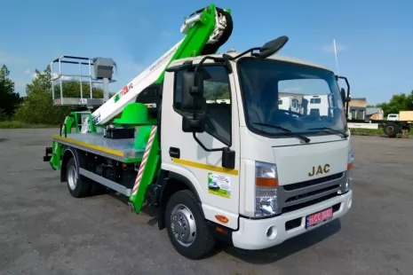Изготовлена самая популярная автовышка Техкомплект на новой модели шасси JAC