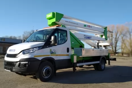 В Украине собран 28-метровый автогидроподъемник COMET с надрамником из суперпрочной стали Strenx 700