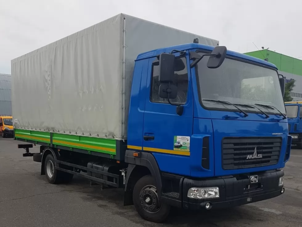 Для Закарпаттяобленерго виготовлено 2 бортові платформи з тентом, фото 1