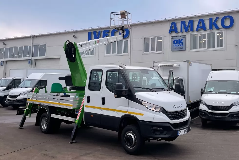 Для клієнта АМАКО-Україна виготовлено нову автовежу 18 м на базі IVECO Daily 70C16, фото 1